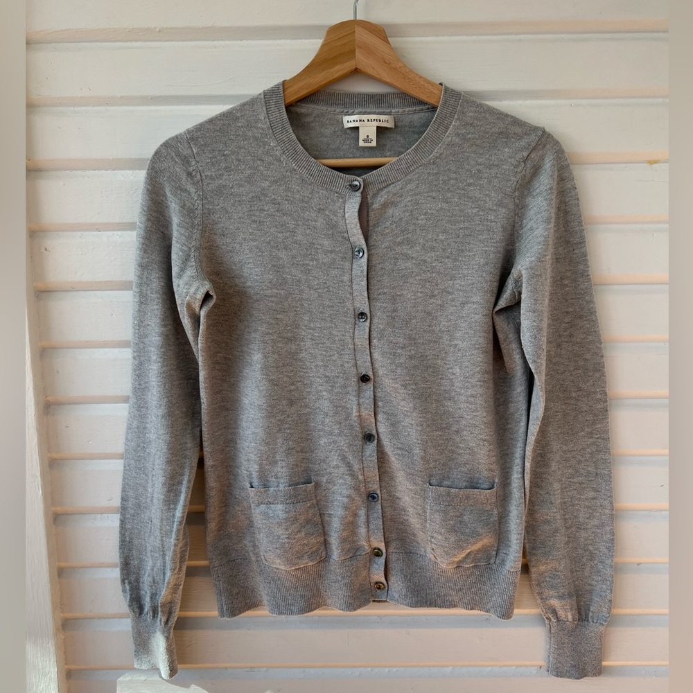Gray Banana Republic Cashmere blend cardigan
